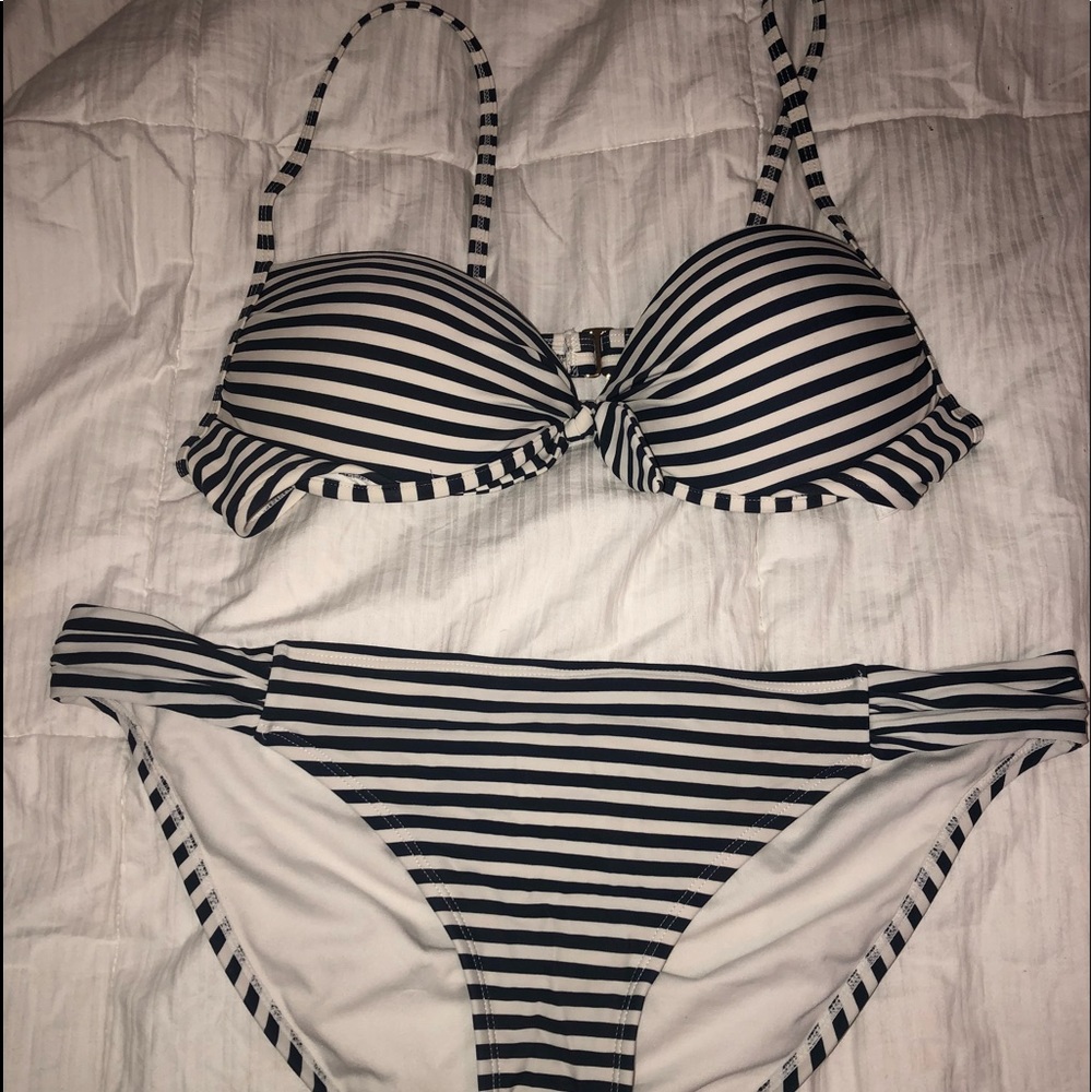 Target Navy Striped Bikini